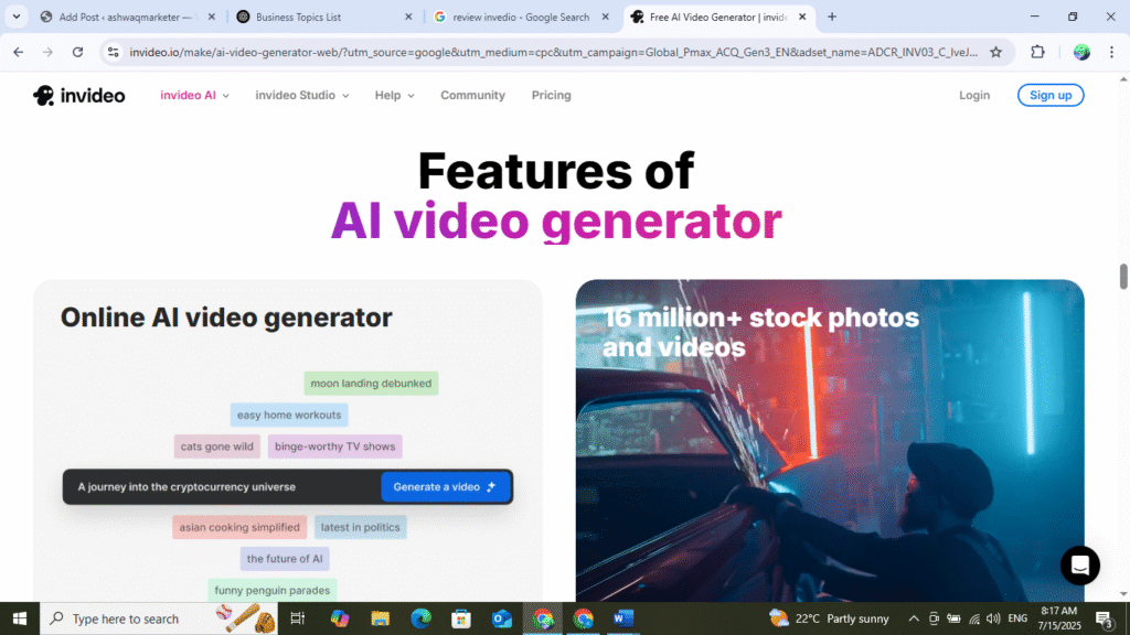 AI Features and Automation invedio.ai