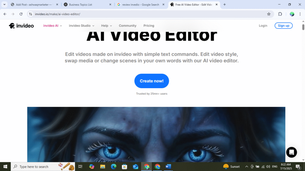 Core Editing Capabilities invedio.ai