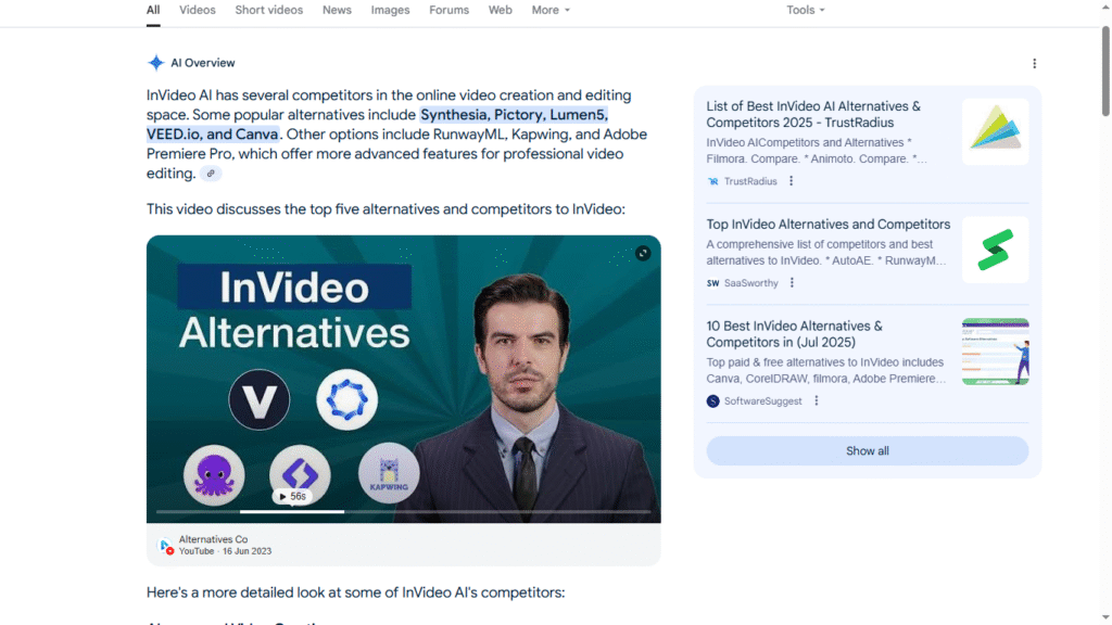 InVideo vs. Competitors