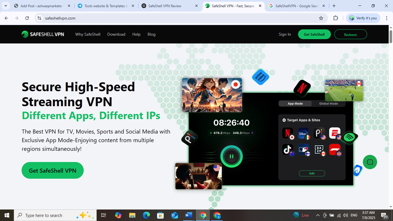 SafeShell VPN Review: The Fast, Secure, and Best VPN for Streaming in 2025